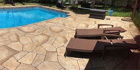 Stamped Concrete Pool Decks in Lafayette