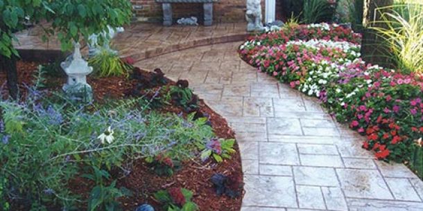 Stamped Concrete Walkways in Lafayette