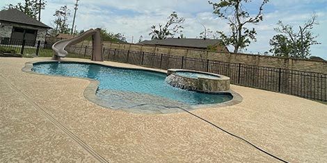 Spray Texture Concrete Pool Decks in Lafayette
