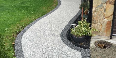 Spray Texture Concrete Walkways in Lafayette